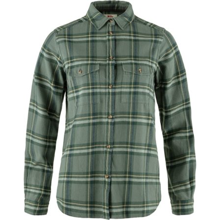 Fjällräven Övik Heavy Flannel Skjorte XS - female - Patina Green-Deep Patina - Skjortes