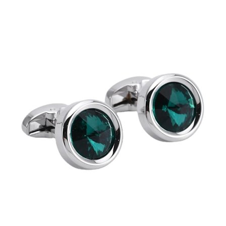 Manchetknapper til mænd, runde krystal manchetknapper, herreskjorte sæt, bryllups- og forretningsgaver