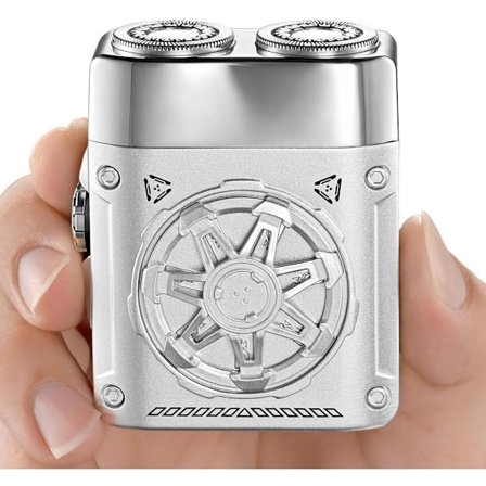 Mini Elektrisk Barbermaskine til Mænd, Bærbar Trådløs Genopladelig Rejsebarbermaskine med Præcisionsblade, Kompakt Våd/Tør Barbermaskine til Hurtig 