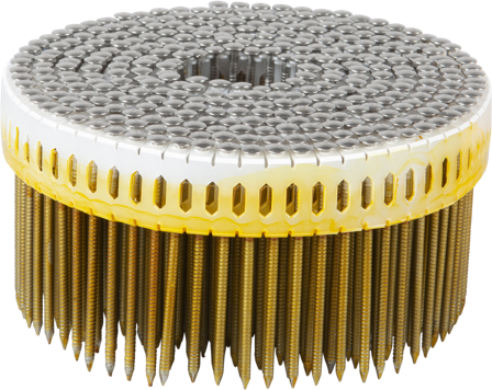 ESSVE 774631 Maskinspik coil, 0°, kullrigt huvud, RFR A4 2,5 x 65 mm, 1950-pack, Infästning