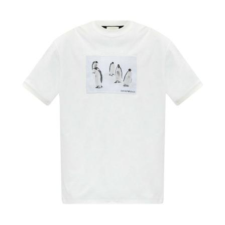 Emporio Armani Reversible T-shirt Hvid, Herre T-shirts