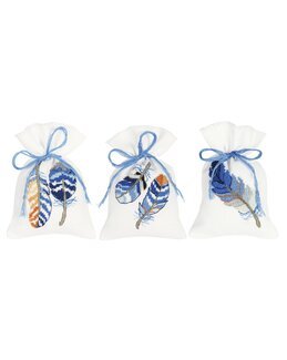 Stickpackung Dufttübeutel Federn 3-er Pack