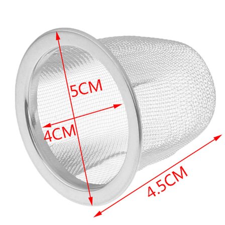 Återanvändbar rostfritt stål Mesh Te Infuser Sil Tekanna Tea L