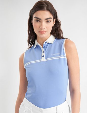 Calvin Klein Golf Bellevue S/Less Polo - Blue - XXL
