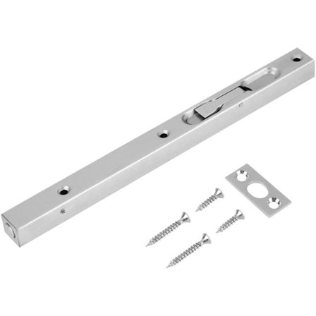 Bolt Latch 304 Rustfritt Stål Dørlås for Dobbeltdør Sikkerhetslås med Kraftig Fjær (10 tommer)