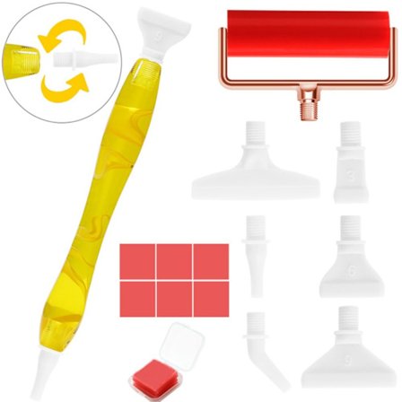 5D harts diamond painting penna punkt borr penna huvud med lim Clay roller