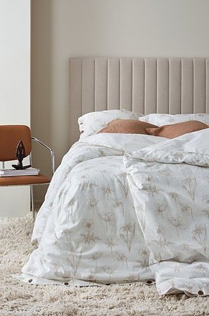 Jotex - Dekbedovertrek Wit/beige Wit/beige - MEADOW - Koop Dekbedovertrek bij Jotex