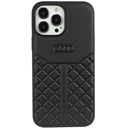 Audi Genuine Leather iPhone 13 Pro Max 6.7" sort/sort hardcase AU-TPUPPCIP13PM-Q8/D1-BK