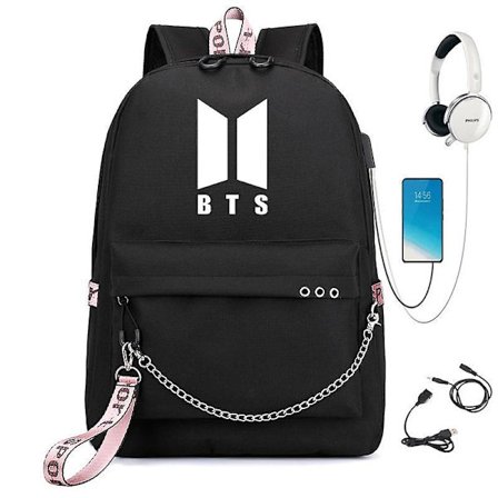 Bts Backpack Usb Charging School Bag
