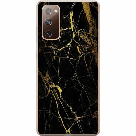 Samsung Galaxy S20 Fe Genomskinligt Skal Marble Black&gold