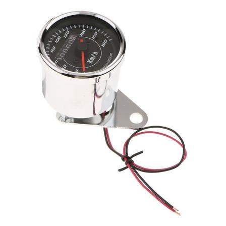 Motorcykel LED-bakgrundsbelyst hastighetsmätare + hastighetsmätare Dubbel mätare Mätare Km/h