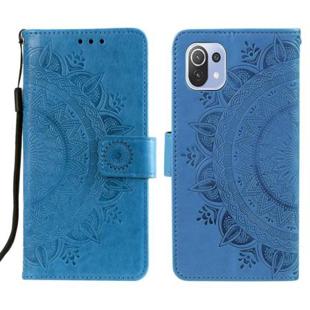 Xiaomi Mi 11 Lite Mandala Plånboksfodral - Blå Blå