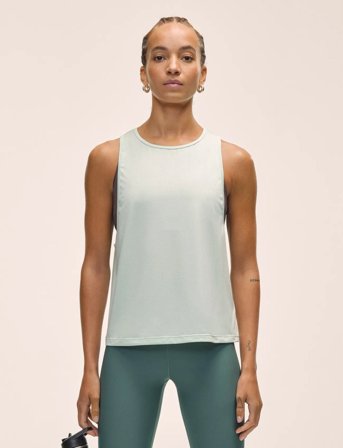 Casall Laser Mesh Flow Tank - Green - XL