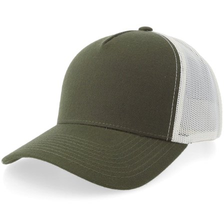 Equip - Grøn trucker Kasket - Blank Olive/Stone A-frame Trucker @ Hatstore