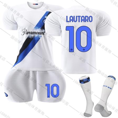 23/24 Ny säsong Borta Inter Milan F.C. LAUTARO Nr 10 Barn Jersey-paket Barn-26