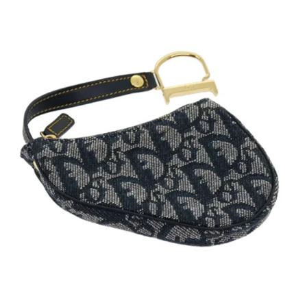 Dior Vintage, Pre-owned Wallets Blauw, Dames, Maat:ONE Size,leer