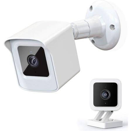 2 stykker hvit for Wyze Cam V3 silikonbeskyttelsesveske Overvåkingskamera silikonetui