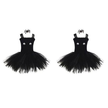 3 Sett Halloween Jente Tutu Kjole Med Edderkopp Hårklipp Baby Barn Halloween Antrekk Fôret Fest C 2 Sets M