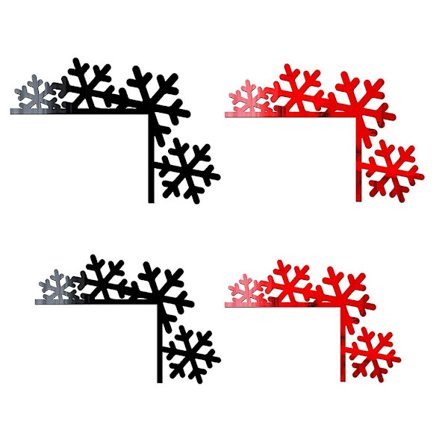 4 kpl 3D Lumihiutale Valokytkintarra Irrotettavat Sein?tarrat Joulukoriste