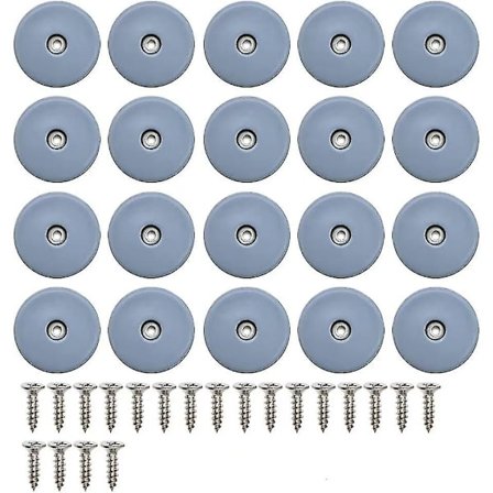 Runde Teflon Møbelglider, Med Skruer 20 Styk Teflon Glider Til Møbler Stol Glider Spik-på Teflon Glider Glider, 22mm Starlight