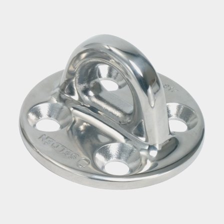 Fast padeye Seldén, Ø72 mm, 4 huller