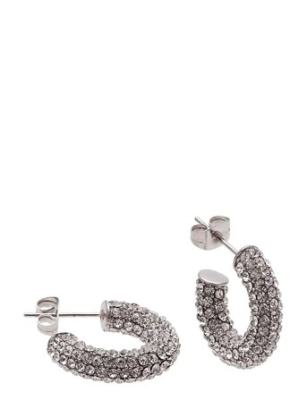 Bud to rose | Lola Crystal Hoop Gold | ONE SIZE