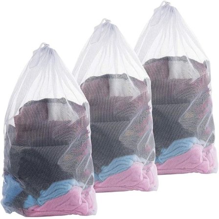 3 tvättnät för tvättmaskin, 60 x 80 cm