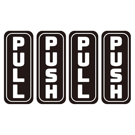 Push Pull -tarrat - Ovimerkki Musta