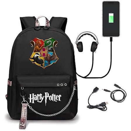 Harry Potter Backpack Usb Charging School Bag Oxford Cloth