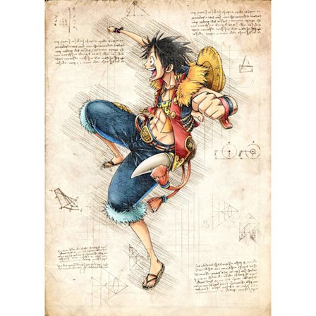 A3 Print - One Piece - Luffy Jump