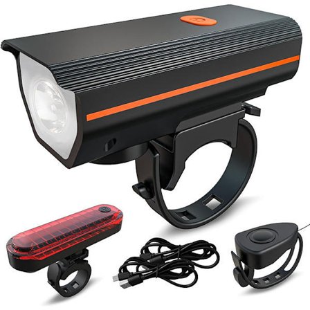 Genopladelige for- og baglygter til cykel, LED ultra-kraftige cykellygter, tilbehør til landevejs- og mountainbike for børn og voksne