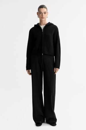 Soft Goat - Chunky hoodie - Cashmere hoodie - XL - Black