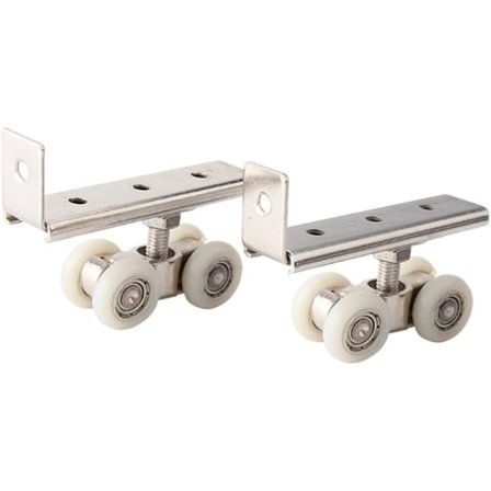 Dørhjul Garderobe, Skapdør Skyvedørhjul Ruller, Skyvedørbeslag, Skyvedørhjul Garderobe, for Skap Garderobe Skap Skap