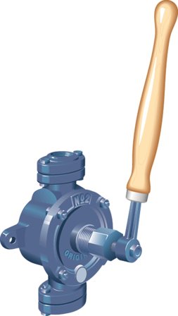 Gustavsberg Rörsystem Nr 2 Klaffepumpe jern G25, Vann