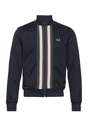 Stripe Panel Trk Jkt Black Fred Perry