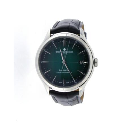 Baume et Mercier, M0A10592 - Clifton Baumatic Watch Groen, Heren, Maat:ONE Size