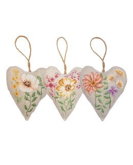 Stickpackung Duftbeutel Herzen 3-er Pack - Vervaco