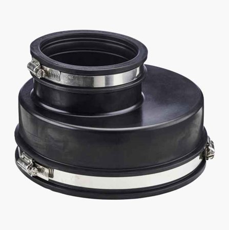 Avlopps Övergångskoppling 100-115/185-210mm Gummi Stål - Biltema