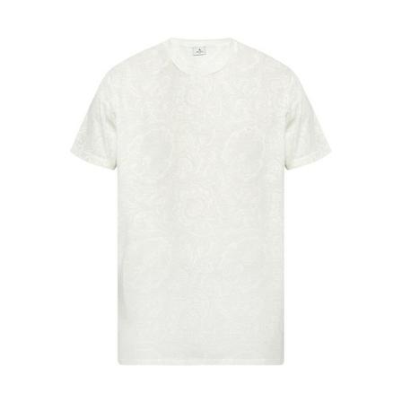 Etro T-shirt with logo , Wit , Heren , Maat: S