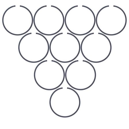 10 st/paket 50MMx1.5MM kolvring Kompatibel med Husqvarna 66 266 268 362 365 371 372 XP Stihl 044 MS440 038 Motorsåg Hg