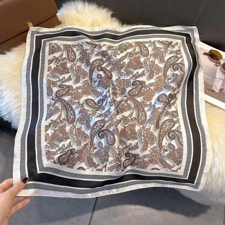 Endless Satengskjerf Bandana Paisley Sort