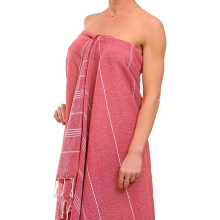 Strand, bastu, hamam handduk, 100x180 cm - XXL - Stor yogabadhandduk för män och kvinnor - Fouta Plage