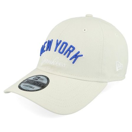 New Era - MLB Beige unconstructed Keps - New York Yankees MLB Wordmark 9TWENTY Stone Dad Cap @ Hatstore