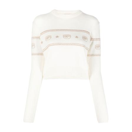 Chiara Ferragni Collection Chiara Ferragni Truis Cream , Beige , Dames , Maat: M
