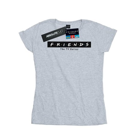 Friends Dam/Kvinnor Logo Block Bomull T-shirt M Sports Grey
