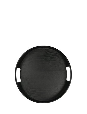 Sagaform Hanna Round Tray - Black - ONE SIZE