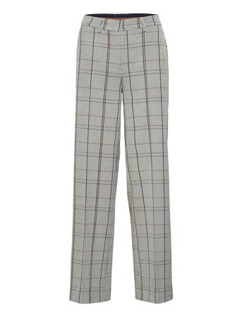 Sydneykb Wide Check Pants Grey Karen By Simonsen