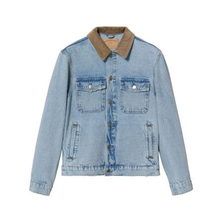 Mango Cowboyjacka manchester hals blå, Herr Jeansjackor, Herr, Storlek: XS