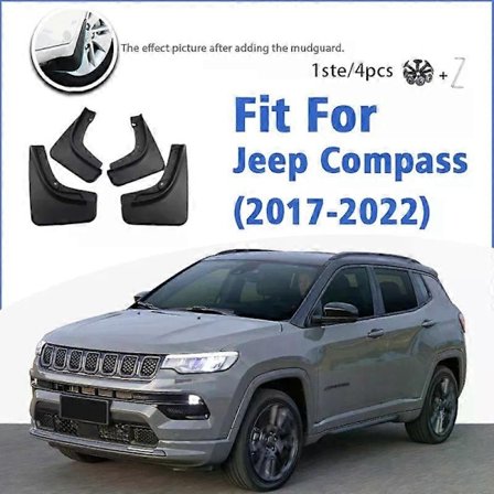Ainutlaatuiset roiskeläpät, jotka ovat yhteensopivat Jeep Compass 2017-2022 -mallien kanssa, edessä ja takana, 4 kpl, auton lisävarusteet, 