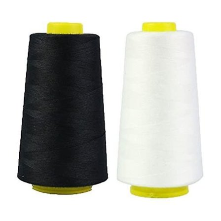 2-pack 3000 meter sytrådsspolar av polyester